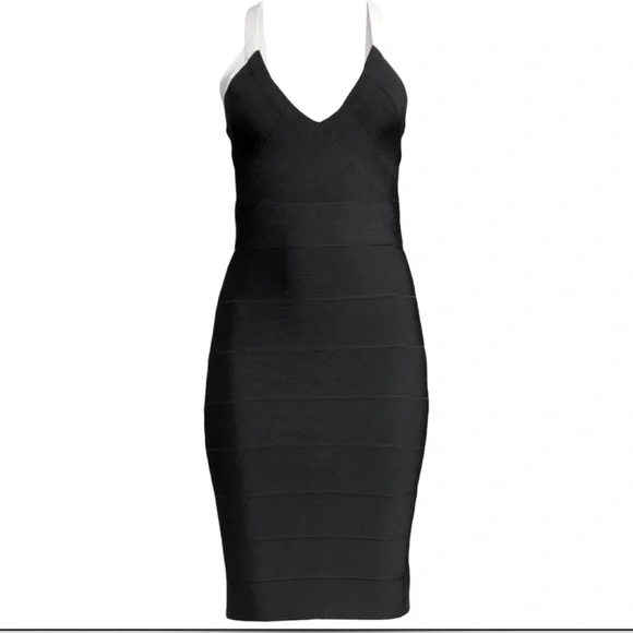 Herve Ledger Deep V Sheath Dress - Picture 3 of 3